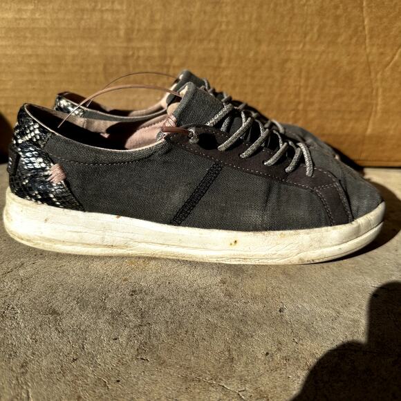 Hey Dude Karina Slip On Sneakers Lace Low Top Casual Canvas Black Pink 7 - Picture 3 of 7